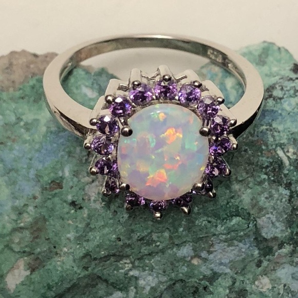 🔮Opal and Amethyst Ring - Picture 5 of 8